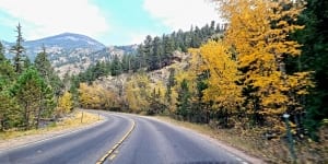 Photo of Estes Park in Fall on the Highway near Fall River.