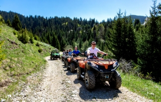 Photo of a Group Riding Several Estes Park ATV Rentals.