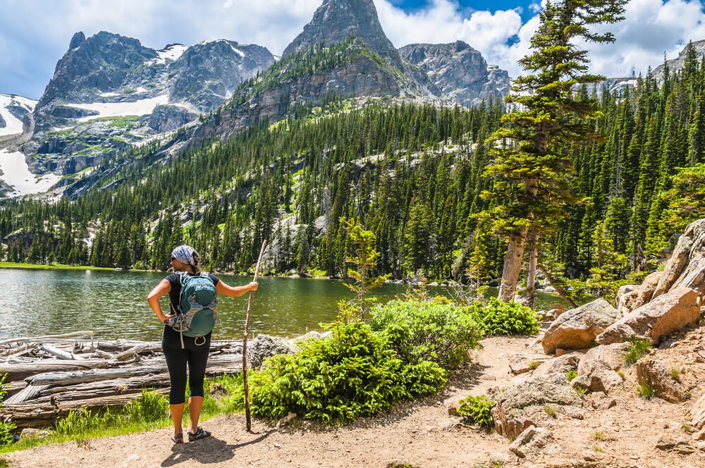 Hiking in Estes Park on a summer vacation