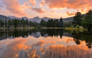 A scenic view on an easy hike in Rocky Mountain National Park